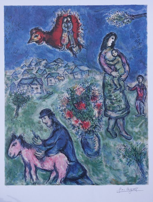 Marc Chagall (1887-1985) — La route du village, 1989