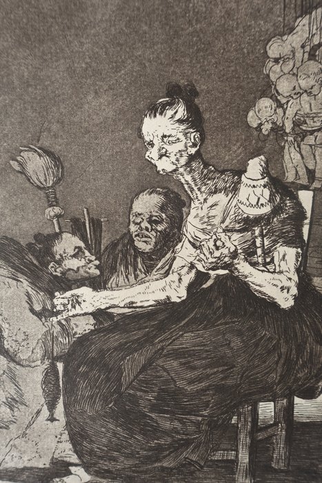 Francisco de Goya (1746-1828), after — Caprichos n.º 44 — Hilan delgado